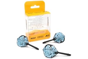 CUESOUL Rost Tige de fléchette intégrée et Vols de Forme Standard, avec Quatre Symboles mythologiques, Lot de 3 pièces