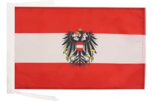 AZ FLAG - Flagge Österreich Mit Adler - 45x30 cm Mit Kordel - Österreichische Fahne 30 x 45 cm - Flaggen