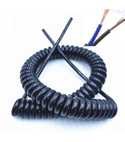 Cable Cord 2 Cores Spiral Shrink Cable 0.2mm 0.3mm 0.5mm 1.0mm 2.0mm