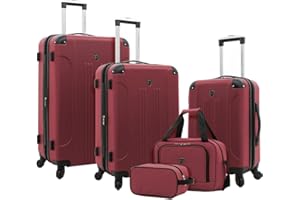Travelers Club Chicago Hardside Rozszerzalne Bagaże Spinner, Masło jabłkowe, 5 Piece Set, Chicago Hardside Rozszerzalny Bagaż Spinner