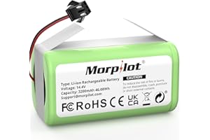 morpilot 14.4V 3200mah Li-Ion Batería para Conga Excellence 990, Compatible con Conga Excellence y 950 1090 1790 1990, DEEBOT N79S N79 DN622, Eufy RoboVac 11 11S 30 30C 12 35C, IKOHS NETBOT S14 S15
