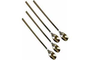 P Store 4 Pcs Stainless Steel Latte Long Tea Coffee Spoon Soda Ice Cream Dessert Spoons