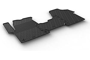 GLEDRING Alfombrillas de Goma Compatible con Citroen Jumpy/Peugeot Expert/Toyota Proace 2016- & Opel Vivaro Cargo 2019- & Fiat Scudo 2022- (Perfil G 3-Partes + Clips de Montaje)