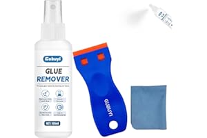 GUBUYI 100ml Dissolvant Colle, Dissolvant Adhésif, Dissolvant Silicone Decolle Etiquette, Produit Enlever Colle Autocollant, Élimine Rapidement les Étiquettes Tenaces et les Résidus d' Adhésif des Surfaces