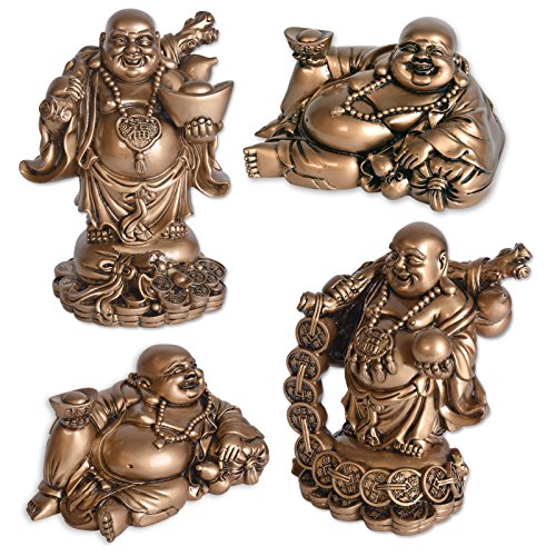 BUDDHA FIGUR MIT SCHALE, GLÜCKSBRINGER, GLÜCKSFIGUR, HAPPY BUDDHA, SCHUTZ, WEISHEIT, HARMONIE, LIEBE, GESUNDHEIT, WOHLSTAND - 4