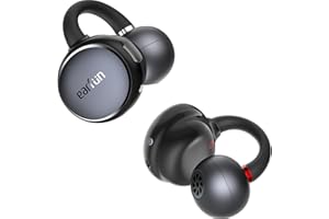 EarFun Auricolari con apertura a clip, senza fili, con clip, comfort adattivo con vestibilità sicura, Bluetooth 6.0, LDAC, audio ad alta risoluzione, 2 microfoni AI ENC Call, 40 ore di riproduzione