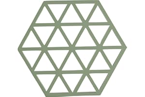 Zone Denmark - Dessous De Plat Triangle en Silicone - Design GéoméTrique Moderne - Résistant À 250°C - Lave-Vaisselle - Dimensions 16 x 14 x 0,9 cm - Romarin