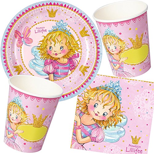 16-teiliges Einladungs-Set * PRINZESSIN LILLIFEE * für Kindergeburtstag und Mottoparty // mit 8 Einladungen und 8 Umschläge // Einladung Einladungskarten Invites Kinder Geburtstag Princess Pink Rosa Mädchen - 2