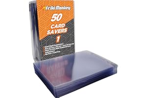 FRIKI MONKEY Card Saver 1 opakowanie 50, PSA Grading Card Sleeves, uchwyt na karty 84 x 110 mm, ochraniacz na karty, magiczne karty, ochrona kart NBA, ochrona kart kolekcjonerskich.