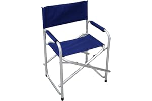 WEBMARKETPOINT Sillón director playa azul 2pz aluminio texilene playa playa jardín silla