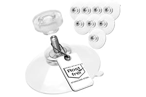 COM-FOUR® 8x sugkoppar med M4 gänga, Ø 40 mm, Extra starkt grepp på släta