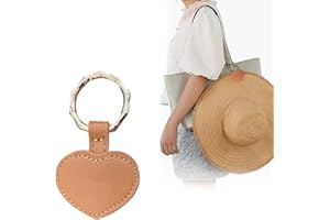 Feliciay Hat Clip for Traveling, Backpack Handbag Hat Clip for Travel,Magnetic Hat Clip Retainer Clips Hat Holder Clip Heart Shape Practical Sun Hat Holder,For Sun Hat, Beach Hat（Brown）