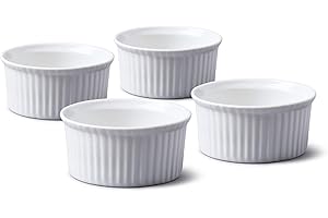 WM Bartleet & Sons 1750 TSET41 Set of 4 Traditional Porcelain Ramekins 7.5cm Diameter– White