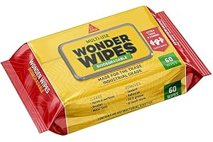 Sika - Biodegradable - Wonder Wipes - Multi-Use Cleaning Wipes for the Building Trade - Specially Formulated to Clean Hands, Tools and Surfaces - 60 Pack