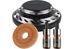 PRETTY KAURV Solar Car Air Freshener Solar Rotating Car Aroma Diffuser with 2 Essential Oil Small Car Essential Oil Diffuser Odor Eliminator Auto Interior Decoration for Car Solar Car Air Freshener(black-ocean)