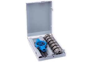 GSR PROFI Schneideisen-Set 8-tlg. M3–M12 | HSS-G Gewindeschneider für Außengewinde | Ø 25 × 9 mm | mit Schneideisenhalter | in Metallkassette | für Stahl, Metall, Handwerk & Industrie