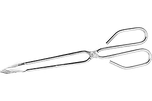 Fackelmann Food&More Tenacillas Cocina con Palas en Acero, Color Inoxidable, 25x7,3x3,3cm, 1 ud, Plateado, 25cm