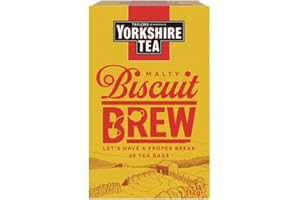 ‎YORKSHIRE TEA Yorkshire Tea - Malty Biscuit Brew - Schwarzer Tee mit Keksgeschmack - Aus Verantwortungsvoller Herkunft - 40 Teebeutel