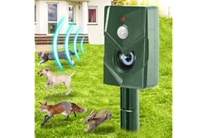 Titifeya Cat Repellent for Garden Ultrasonic Fox Deterrent Battery Operated Cat Scarers Animal Repeller Simple to Set Adjustable Sensitivity Waterproof Motion Activated Sensor for Dogs Birds Farm etc