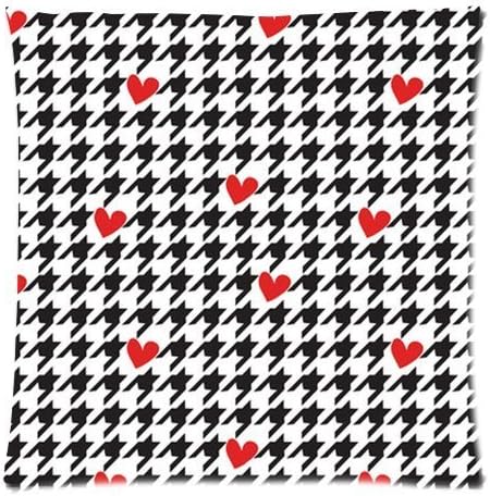 Honey Cushion Cover Houndstooth Decorative Pillow Case Protector 18x18 Inch One Side