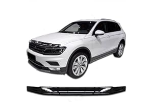 SCOUTT | Hood Deflector Bonnet Guard Compatible With TIGUAN 2016-2020 Black, Tinted, Aerodynamic, Acrylic Glass