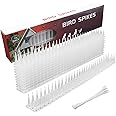 MAINOSHY 10PCS Plastic Bird Spikes for Pigeons Bird Repellent Fence Wall Spikes Cat Intruder Deterrent Bird Repellent Pigeon Spikes Anti Climb Spikes with Nylon Zip Ties for Squirrel Pigeon