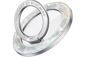 Syncwire Magnetischer Telefongriff für MagSafe, magnetischer Telefonringhalter mit bunter Schale, 360° drehbarer Handy-Ringständer mit Schwebeeffekt, MagSafe-Ring für iPhone 16 Pro Max & All-Perlglanz