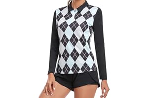 Soneven Polo Camiseta Manga Larga Mujer Deporte Camisetas Golf Polo Shirt Mujer Transpirable Trabajo