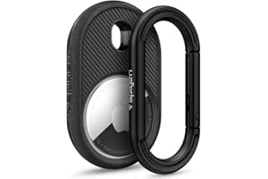 Caseology by Spigen Vault Funda Airtag Compatible para AirTag, Llavero Airtag - Negro Mate