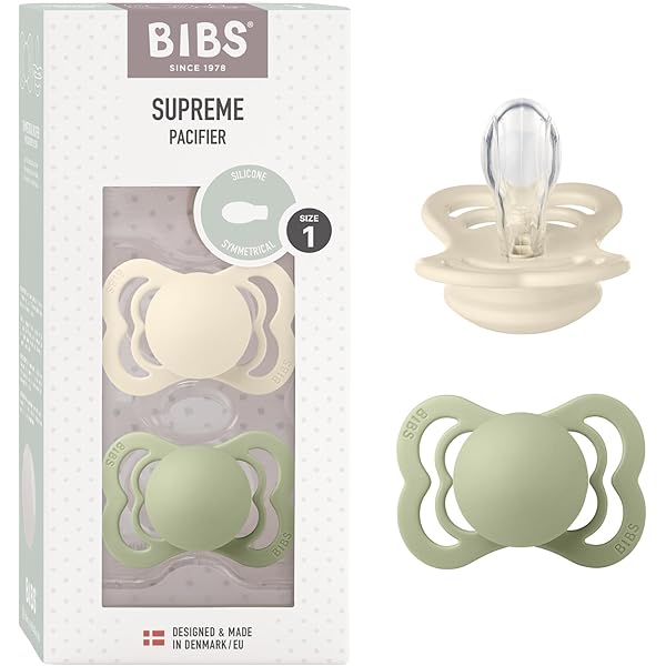 Tétine BIBS Supreme, Lot De 2, Caoutchouc Naturel, Tétine Danoise