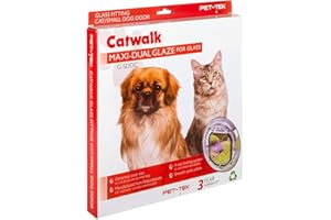 PET-KET Catwalk Dog Or Cat Door Clear Glass Fit Dual Glaze