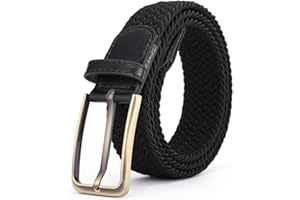 BOZEVON Cintura Elasticizzata Intrecciata - Cinture in Tessuto Casual Unisex Cintura Casual Vintage Cinturone Stretch Cinta Regolabile per Uomini e Donne