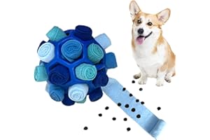 YEENER Schnüffelball für Hunde Hundespielzeug Unzerbrechlich Ball Interaktives Spielzeug Snuffle Toys Haustier Puzzle Ball Toy für Kleine Mitte Groß Hunde (Blau, Orbicular-20CM)