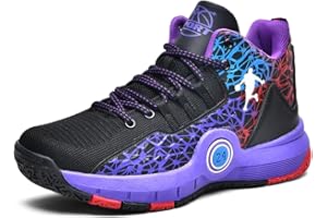 Kmrlofiy Zapatillas de Baloncesto para Niños Moda Calzado de Baloncesto para Niño Aire Libre Deportivas Fitness Antideslizantes para Correr Zapatos de Running