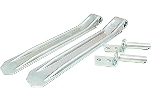 HGW 2 * Anhänger Klappenscharnier mit Anschraub-Bolzen/Bordwandscharnier-Set für Pkw Anhänger (340 mm)