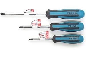 VESSEL savoir Megadora 900 + 1 x 75 + 2 x 100 + 3 x 150 JIS Cross point de tournevis de trois articles Original capuchon en silicone