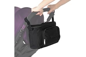 Ruspela Bolsa Organizadora de Cochecitos para Mamá, Bolsa colgante para carrito de bebé, organizador de almacenamiento para pañales, botella, portavasos