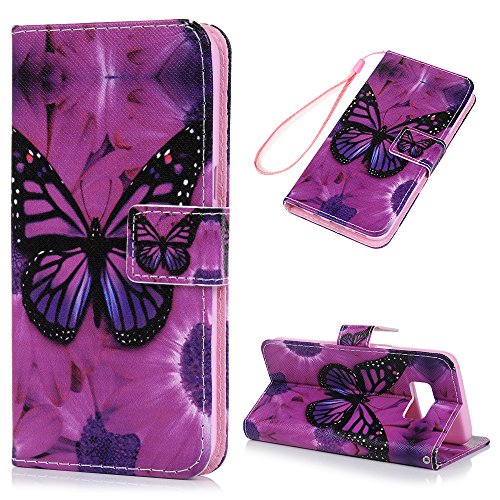 Lanveni S8 H  lle  Handyh  lle f  r Flip Case Cover PU Lederh  lle Schutzh  lle Magnetverschluss Ledertasche mit Stander Function Brieftasche Card Slo