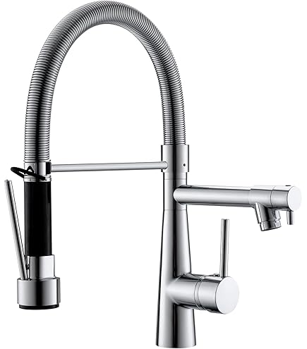 LOVHAUS Robinet De Cuisine Basse Pression, Mitigeur 3 Voies Pour Chaudiere Pivotant A 360 Avec Douchette Extractible Avec Douchette 2 Modes 95579609