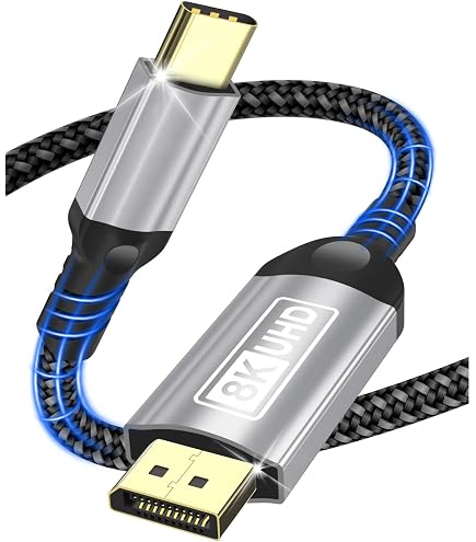 Câble USB-C Vers DisplayPort 1,8m | 4K 60Hz, Thunderbolt 3 Compatible | Pour MacBook, Dell XPS, IPad Pro, PC Portable