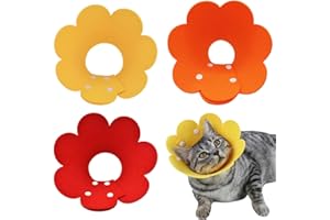 PHCOZY 3 Pcs Katze Schutzkragen Soft Weich Halskrause Katzen Halsband Anti Biss Safety Einstellbarer Bequemes E-Kragen für Katzen Kleiner Hunde Nach Operation und Verletzungen