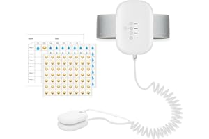 FENCY Bettnässen-Alarm für Jungen und Mädchen, USB wiederaufladbar, kabelloser Urinalarm, Töpfchen-Alarm mit Geräuschen und Vibration, Bettnässensor für Kinder