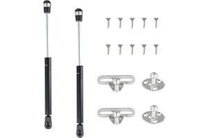 JOYAN 2 Pezzi Molla a Gas 200N, Pistoni per Cucina, Pistoncini per Mobili, Pistone Idraulico, Ammortizzatori per Ante, Adatto a Tutti I Tipi di Finestre e Pavimenti di Armadi Pieghevoli, Nero