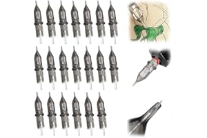 guangfan NEWFUN Tattoo Box Nadeln,20 Stück Einstich Tattoo Nadeln, Tattoo-Nadel,Steril, Tattoo Zubehör, Für Tattoo-Maschinen, Permanent, Kosmetische（3RL,5RL,7RL,9RL