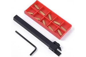 Aprilsunnyzone for PRECISION MGEHR10102 Tool Holder,10Mm Lathe Parting Tool,Holder Carbide Turning Tools Inserts,Lathe Cut Off Tool Parting Tool Cut Off Holder
