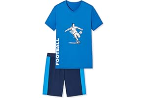In One Clothing - Jungen Schlafanzug kurz, weicher Single-Jersey aus 100% Baumwolle, mit Motivdruck und Hose in Bermuda Form