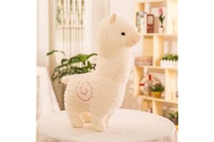 Zinsale Linda Alpaca Juguete Suave Muñeca de Oveja Almohada de Peluche de felpa Peluches (Bianca, 45cm)