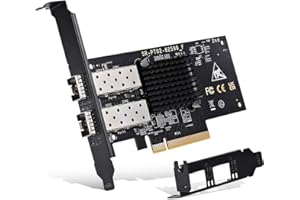 10Gb Dual LAN SFP PCI-e Network Card, 82599(X520-DA2) Controller, NICGIGA 10Gbps Ethernet Adapter, 2 * 10Gbe SFP Port, 10G NIC Card, Support Windows/Windows Server/Linux/VMware