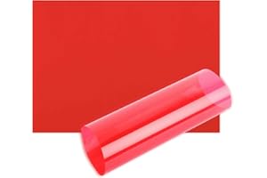 HABERCRAFTS Lot de 10 feuilles d'acétate A4 OHP - Film transparent en plastique - Filtre la lumière - Aide à la lecture - 100 microns - Format A4 - Rouge
