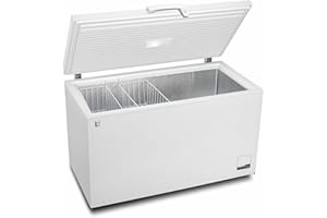 METRO Professional Gefriertruhe GHF2500, 500 L, 125 W, Tiefkühltruhe, 2 Ablagekörbe, Türschloss, Temperaturalarm, Rollen, Weiß